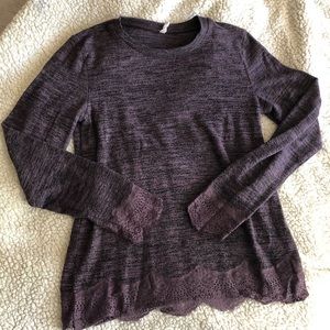 🦋GREYSON THREADS purple long sleeve shirt w/ lace